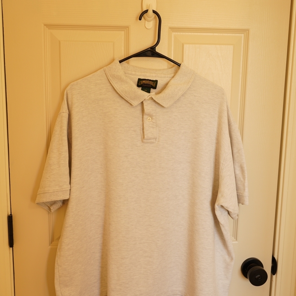 Vintage Cambridge Classics Men's Polo Shirt in Light Gray